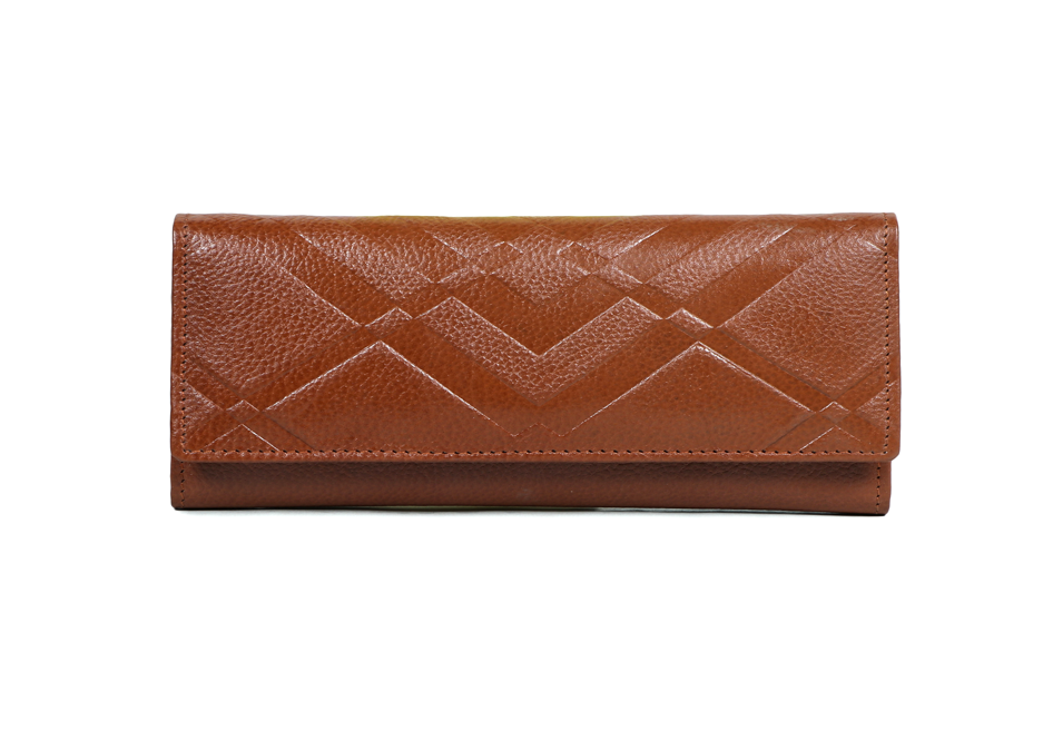 Women's Long Wallet Tassel Genuine Leather Clutches in Multi- Slots