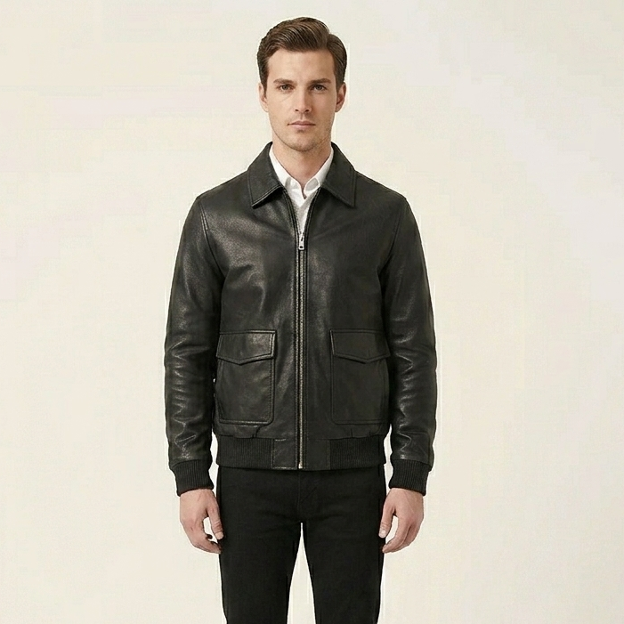 Vintage Bomber Leather jacket AU