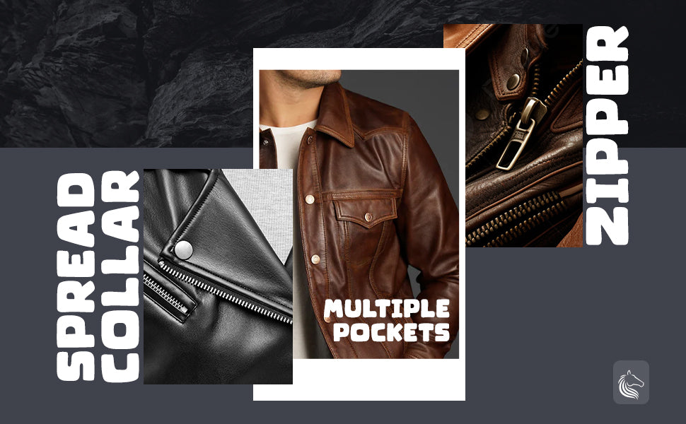 The Black Hooded Leather Jacket :- Charmshilp