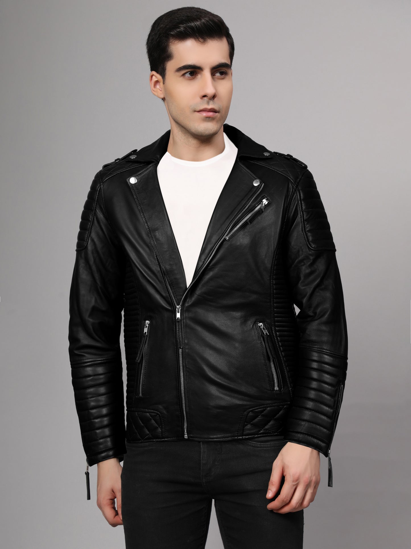 Charmshilp :- Men's Biker Leather Jacket